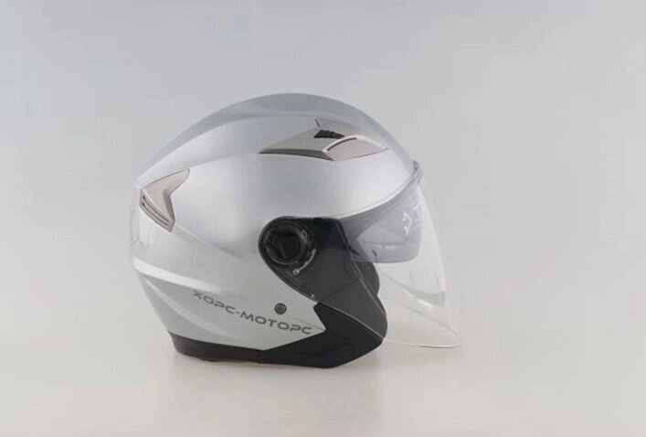 Шлем мото BLD-708 серебристый S (55-56) от компании ООО "Энерджи Ритейл" - фото 1
