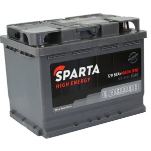 Аккумулятор автомобильный SPARTA High Energy 6СТ-63 Евро