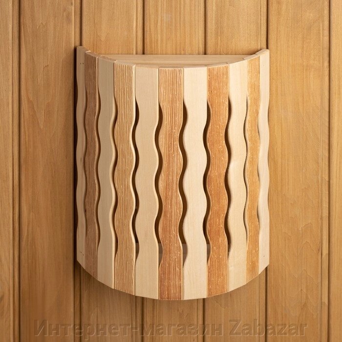 Абажур деревянный, полукруглый "Волна Термо" 29,5х23х16 см от компании Интернет-магазин Zabazar - фото 1