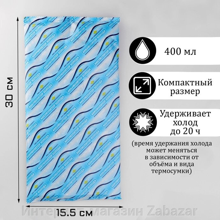 Аккумулятор холода "Мастер К", 400 мл, 30 х 15.5 х 1.5 см от компании Интернет-магазин Zabazar - фото 1