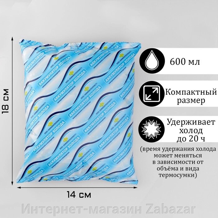 Аккумулятор холода "Мастер К", 600 мл, 18 х 14 х 3 см от компании Интернет-магазин Zabazar - фото 1