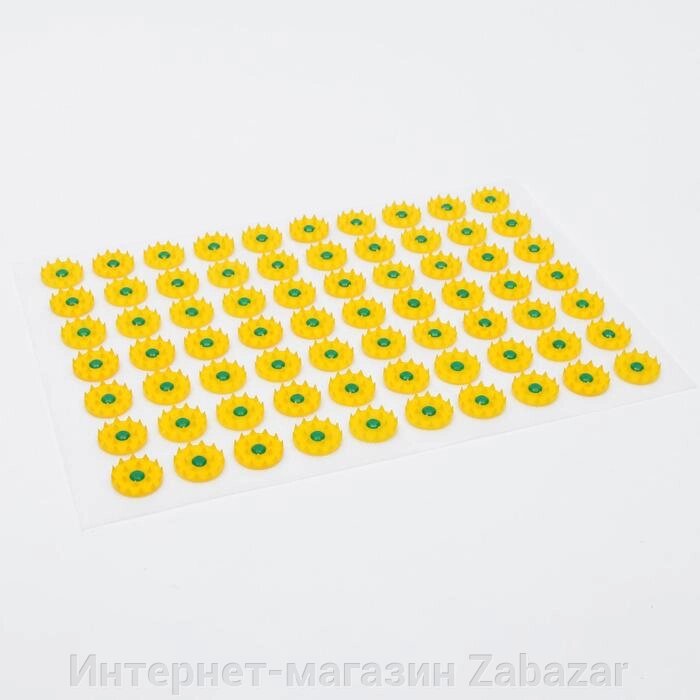 Аппликатор "Кузнецова", 70 колючек, спантекс, 23х32 см, жёлтый. от компании Интернет-магазин Zabazar - фото 1
