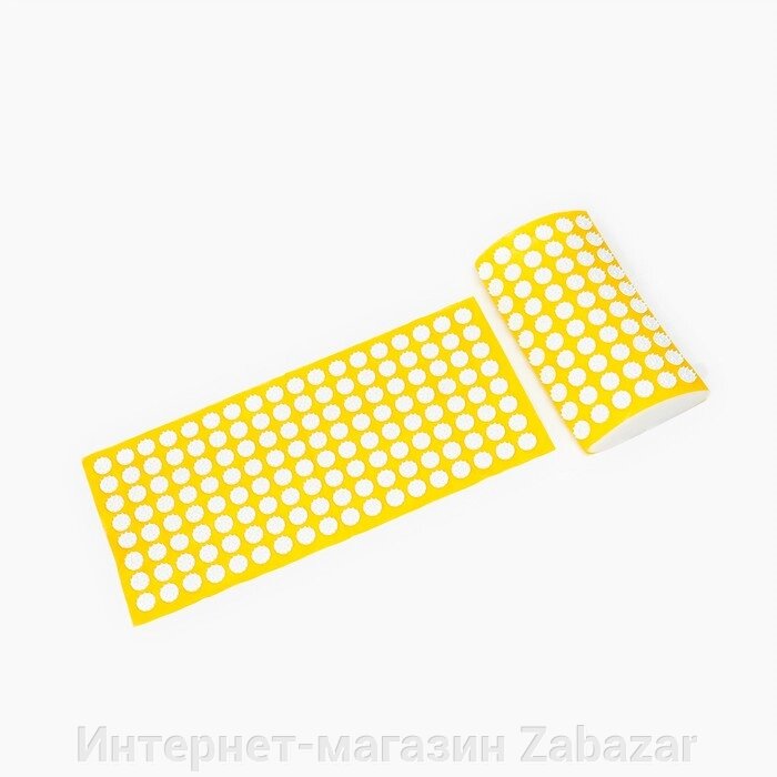 Аппликатор Кузнецова комплект, 144 колючки, спантекс, жёлтый, 260 х 560 мм + валик 190*320 мм от компании Интернет-магазин Zabazar - фото 1