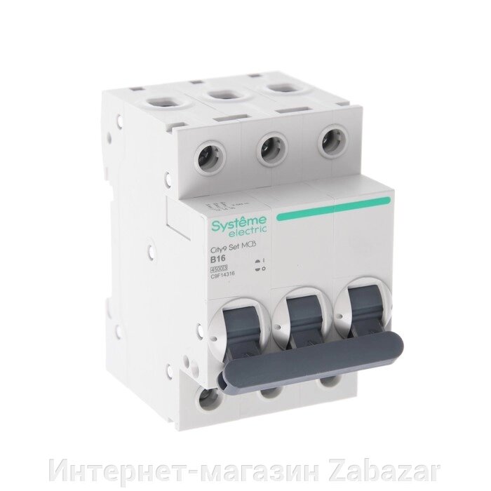 Автоматический выключатель SE City9 Set, B, 16 А, 3P, 4.5 kA, 400 В от компании Интернет-магазин Zabazar - фото 1