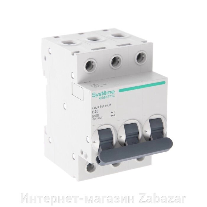 Автоматический выключатель SE City9 Set, B, 20 А, 3P, 4.5 kA, 400 В от компании Интернет-магазин Zabazar - фото 1