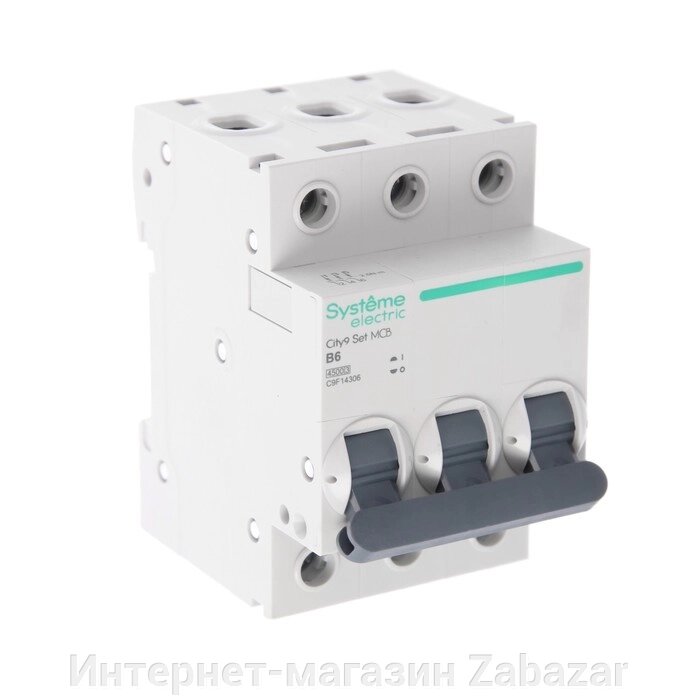 Автоматический выключатель SE City9 Set, B, 6А, 3P, 4.5 kA, 400 В от компании Интернет-магазин Zabazar - фото 1