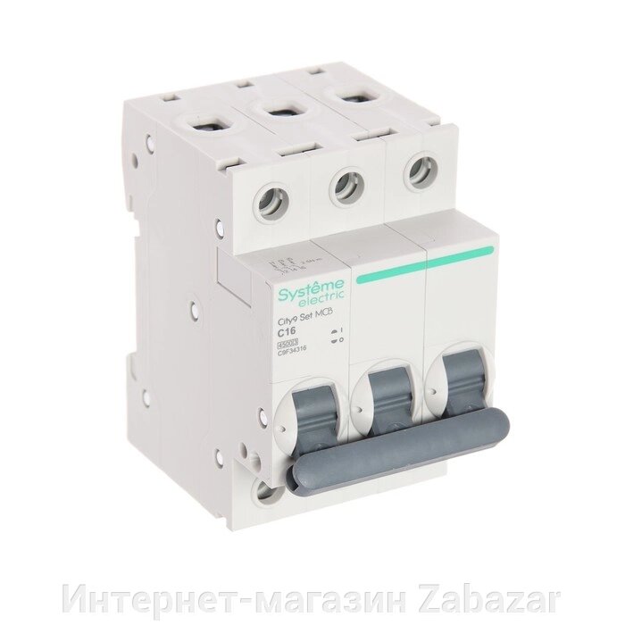 Автоматический выключатель SE City9 Set, С, 16 А, 3P, 4.5 kA, 400 В от компании Интернет-магазин Zabazar - фото 1
