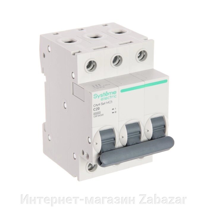 Автоматический выключатель SE City9 Set, С, 20 А, 3P, 4.5 kA, 400 В от компании Интернет-магазин Zabazar - фото 1