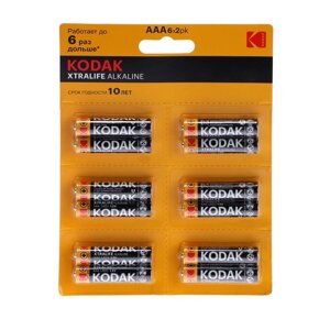 Батарейка алкалиновая Kodak Xtralife, AAA, LR03-12BL, 1.5В, блистер, 12 шт.