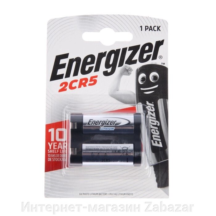 Батарейка литиевая Energizer, 2CR5-1BL, 6 В, блистер, 1 шт. от компании Интернет-магазин Zabazar - фото 1