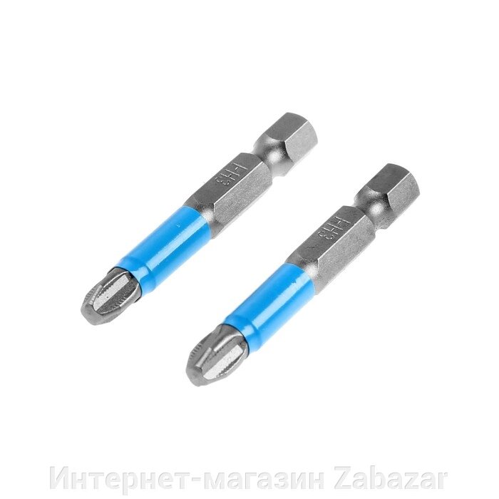 Биты ТУНДРА, намагниченные, сталь CrV, PH3 х 50 мм, 2 шт. от компании Интернет-магазин Zabazar - фото 1