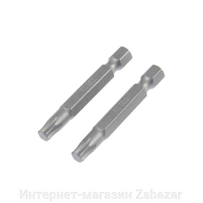 Биты ТУНДРА, намагниченные, сталь S2, T30 х 50 мм, 2 шт. от компании Интернет-магазин Zabazar - фото 1