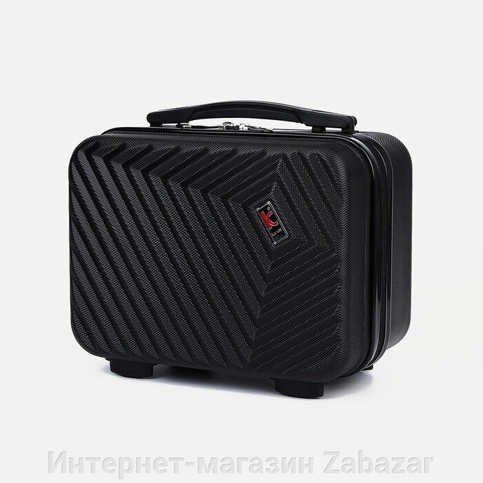 Бьюти-кейс 0201, 24*30*18 см, отд на молнии, черный от компании Интернет-магазин Zabazar - фото 1