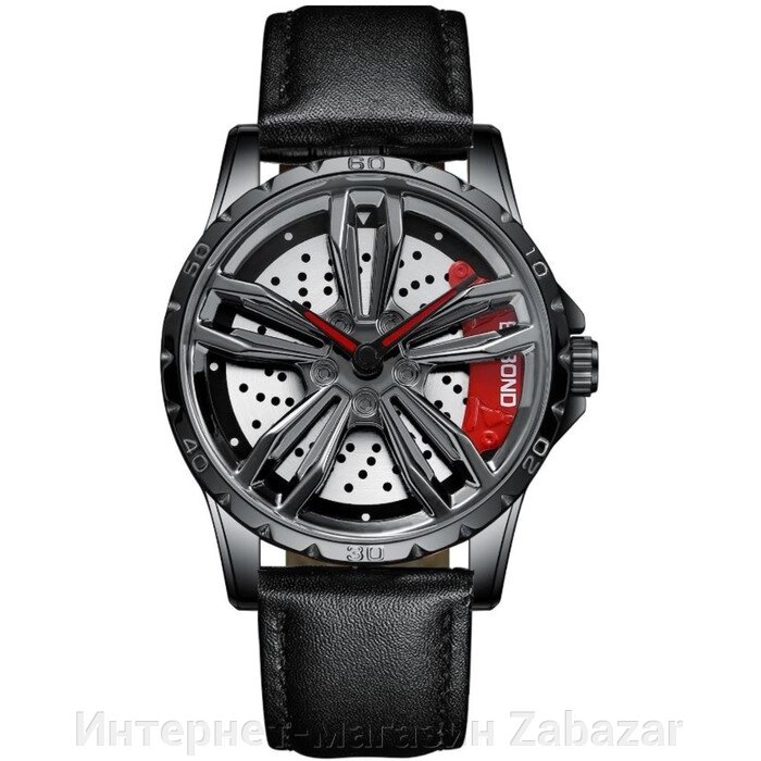 Часы наручные кварцевые мужские, d-4.5 см, ремешок l-26 см, 3 АТМ от компании Интернет-магазин Zabazar - фото 1