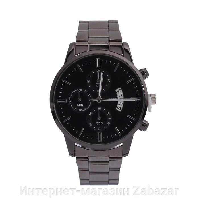 Часы наручные кварцевые мужские YAGEER, d-3.8 см, черные от компании Интернет-магазин Zabazar - фото 1