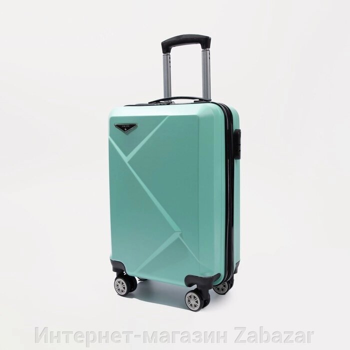 Чемодан малый 20", кодовый замок, цвет бирюзовый от компании Интернет-магазин Zabazar - фото 1