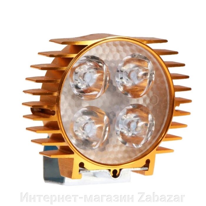 Фара cветодиодная для мототехники, 4 LED, IP65, 4 Вт, направленный свет от компании Интернет-магазин Zabazar - фото 1