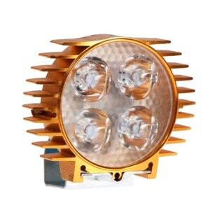 Фара cветодиодная для мототехники, 4 LED, IP65, 4 Вт, направленный свет