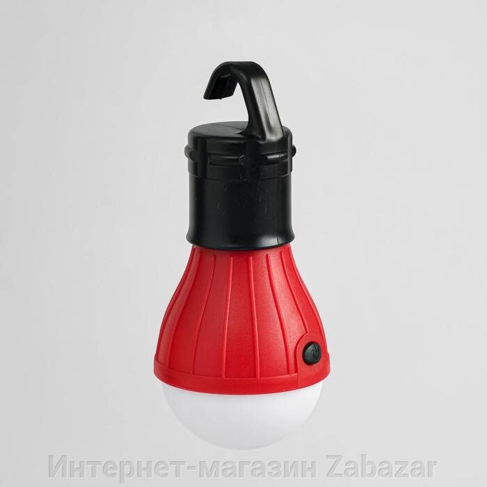 Фонарь кемпинговый, 60 Лм, 3 режима, 3 ААА, 11 х 5 см, красный от компании Интернет-магазин Zabazar - фото 1