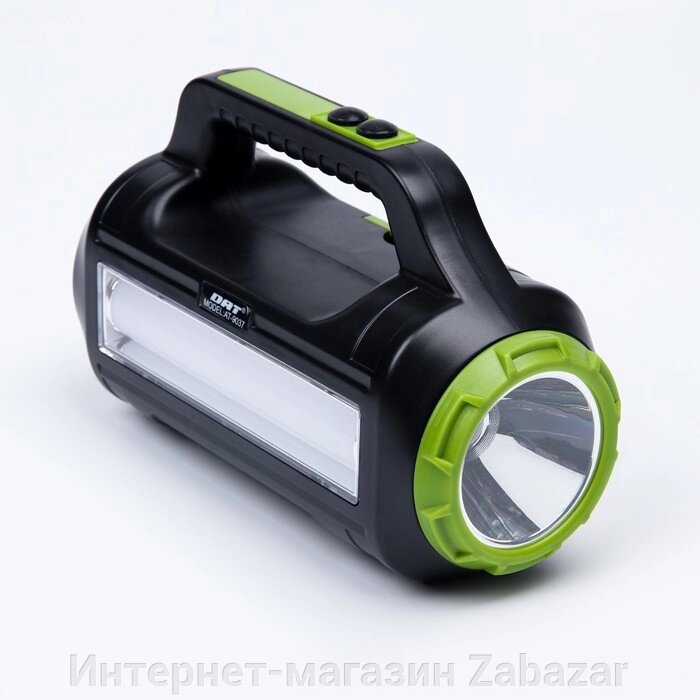 Фонарь прожекторный аккумуляторный, 10+10 Вт, 4000 мАч, Т6+LED, 6 режимов, солнечная батарея   93141 от компании Интернет-магазин Zabazar - фото 1