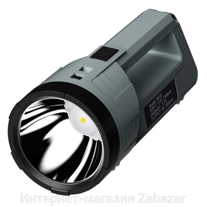 Фонарь прожекторный аккумуляторный, 2400 мАч, 20 Вт, COB, USB, индикатор заряда от компании Интернет-магазин Zabazar - фото 1
