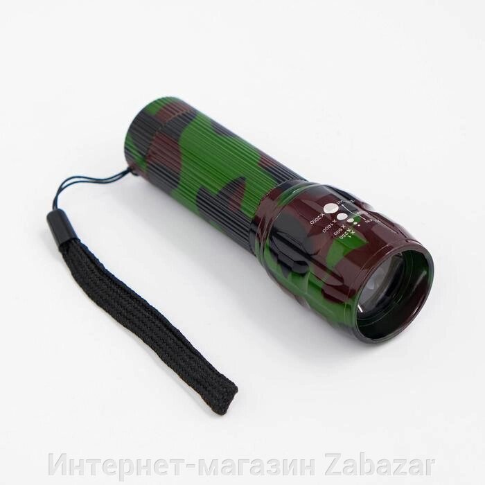 Фонарь ручной "Камуфляж", 3 ААА, 10 х 3.5 см от компании Интернет-магазин Zabazar - фото 1