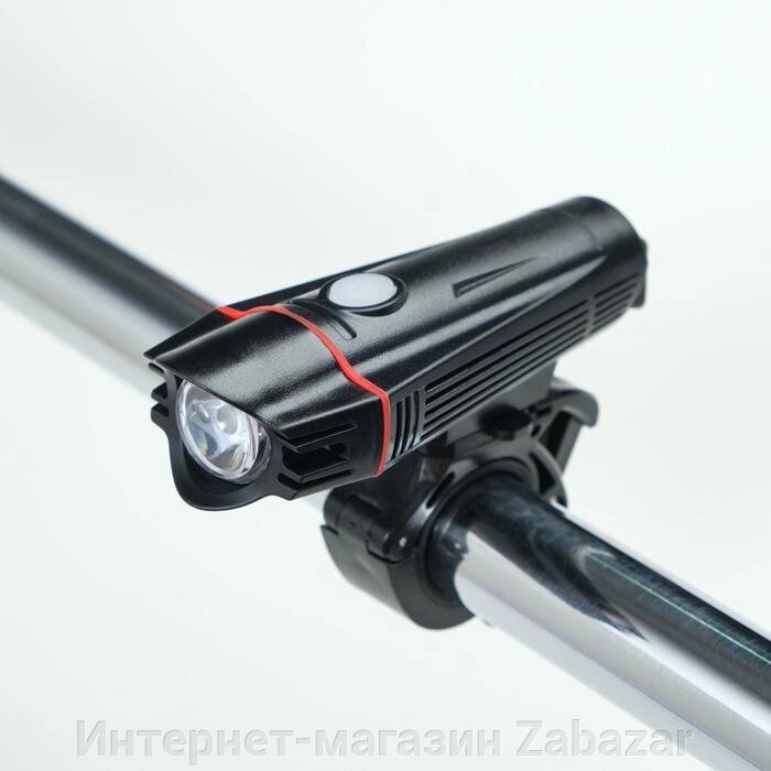 Фонарь велосипедный передний, 5 Вт, 200 лм, 1500 мАч, 4 режима, USB от компании Интернет-магазин Zabazar - фото 1