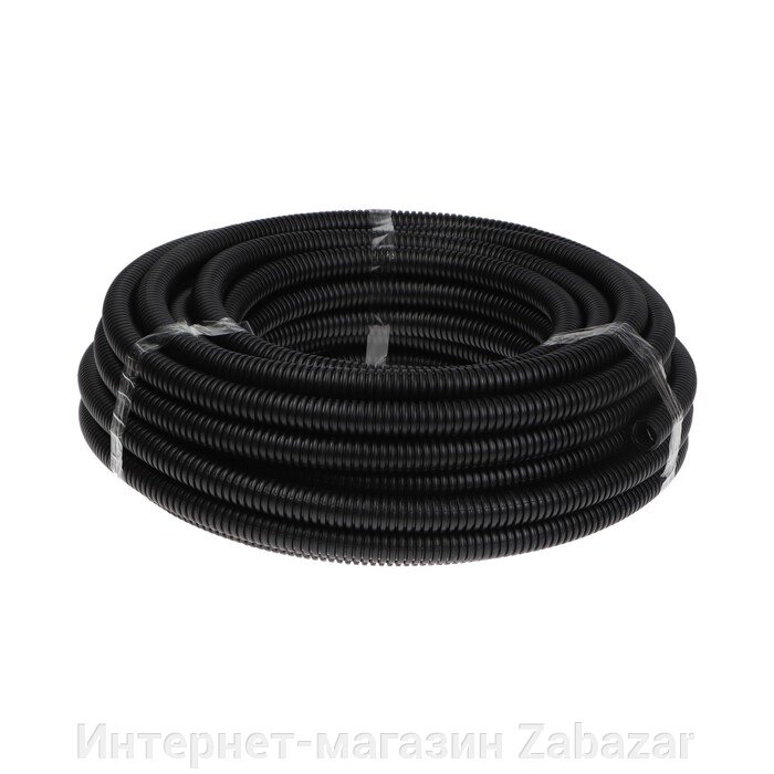 Гофротруба УРАЛ ПАК ПНД, 25 мм ,с протяжкой, 25 м, черная, ГФ-1100025-025 от компании Интернет-магазин Zabazar - фото 1