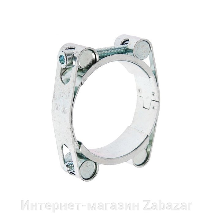 Хомут силовой MGF, диаметр 45-55 мм, двухболтовый, оцинкованный от компании Интернет-магазин Zabazar - фото 1