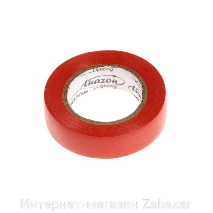 Изолента Luazon Lighting, ПВХ, 15 мм х 10 м, 130 мкм, красная от компании Интернет-магазин Zabazar - фото 1