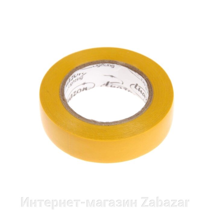 Изолента Luazon Lighting, ПВХ, 15 мм х 10 м, 130 мкм, желтая от компании Интернет-магазин Zabazar - фото 1