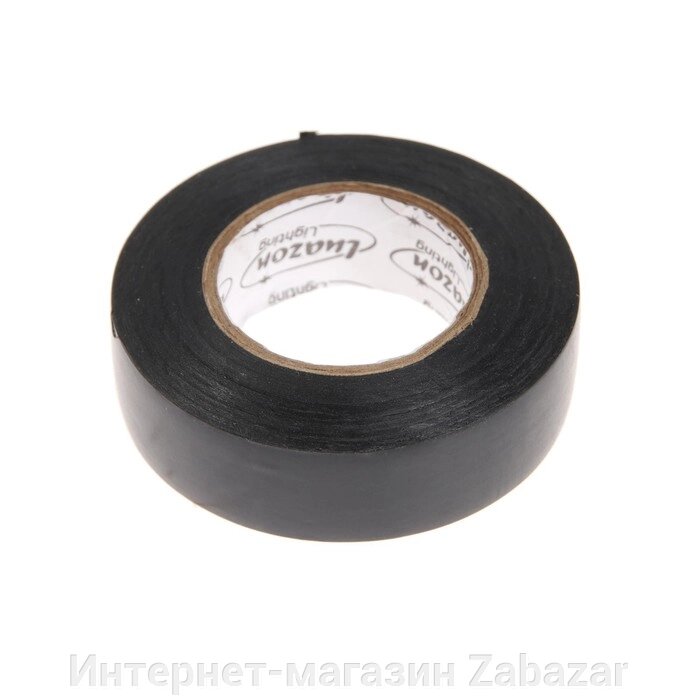 Изолента Luazon Lighting, ПВХ, 19 мм х 20 м, 130 мкм, черная от компании Интернет-магазин Zabazar - фото 1