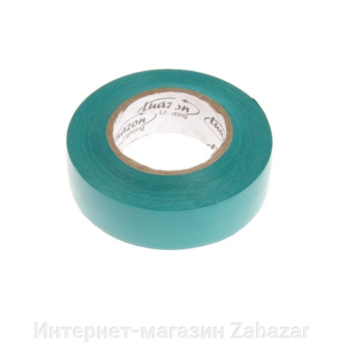 Изолента Luazon Lighting, ПВХ, 19 мм х 20 м, 130 мкм, зеленая от компании Интернет-магазин Zabazar - фото 1