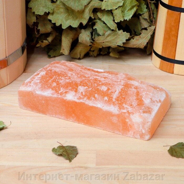 Кирпич из гималайской соли, натуральный, 20х10х5 см, "Добропаровъ" от компании Интернет-магазин Zabazar - фото 1
