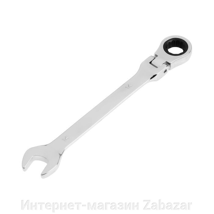 Ключ комбинированный трещоточный шарнирный ТУНДРА, CrV, полированный, 72 зуба, 14 мм от компании Интернет-магазин Zabazar - фото 1