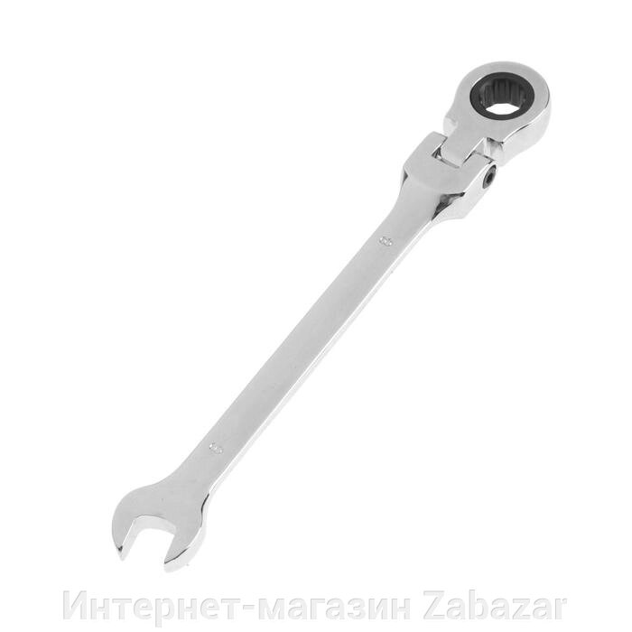 Ключ комбинированный трещоточный шарнирный ТУНДРА, CrV, полированный, 72 зуба, 8 мм от компании Интернет-магазин Zabazar - фото 1