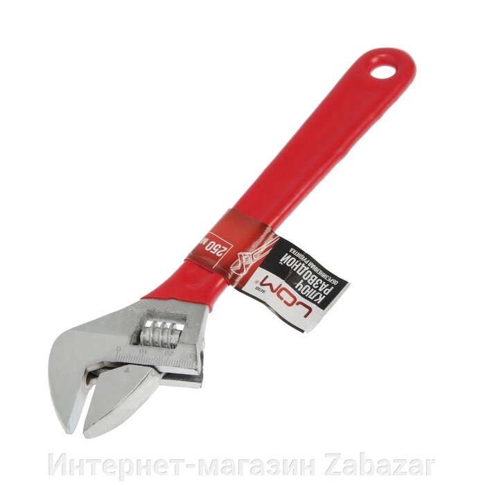 Ключ разводной ЛОМ, обрезиненная рукоятка, 250 мм от компании Интернет-магазин Zabazar - фото 1