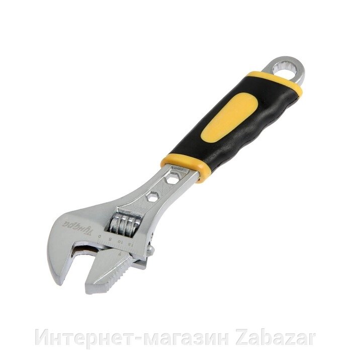 Ключ разводной ТУНДРА, 2 варианта зажима, гайки 3-5-10 мм, 2К рукоятка, 150 мм от компании Интернет-магазин Zabazar - фото 1