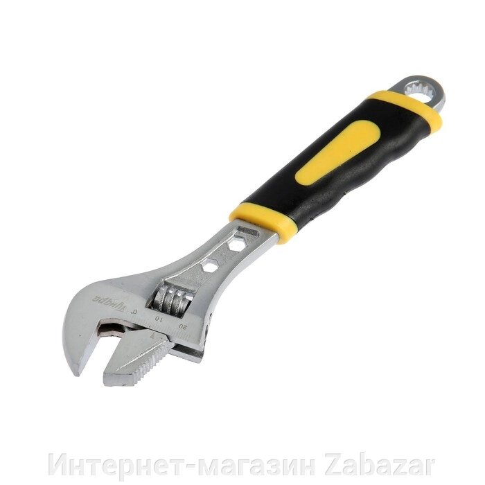 Ключ разводной ТУНДРА, 2 варианта зажима, гайки 4-6-12 мм, 2К рукоятка, 200 мм от компании Интернет-магазин Zabazar - фото 1