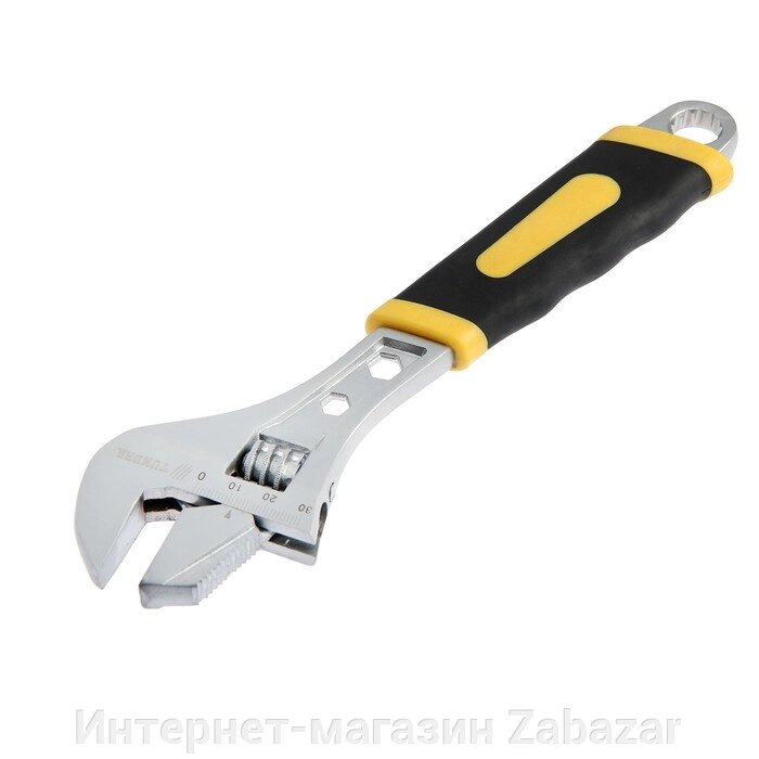 Ключ разводной ТУНДРА, 2 варианта зажима, гайки 6-8-14 мм, 2К рукоятка, 250 мм от компании Интернет-магазин Zabazar - фото 1