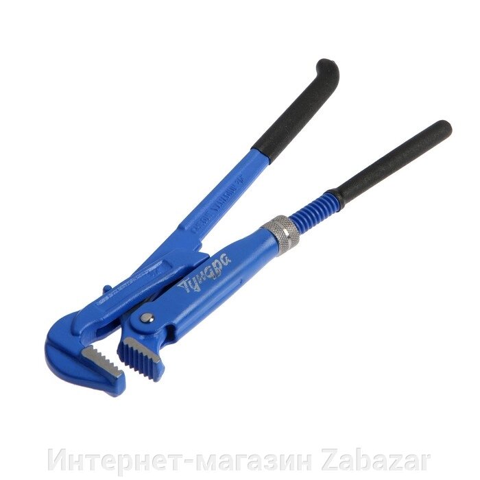 Ключ трубный рычажный ТУНДРА, плоский зажим 90°, раскрытие до 30 мм, №0, 3/4" от компании Интернет-магазин Zabazar - фото 1