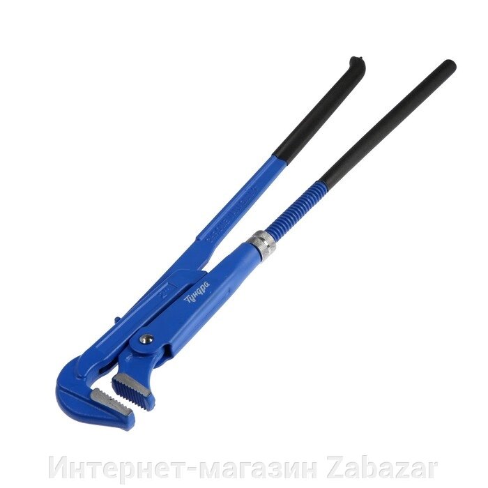 Ключ трубный рычажный ТУНДРА, плоский зажим 90°, раскрытие до 65 мм, №3, 2" от компании Интернет-магазин Zabazar - фото 1