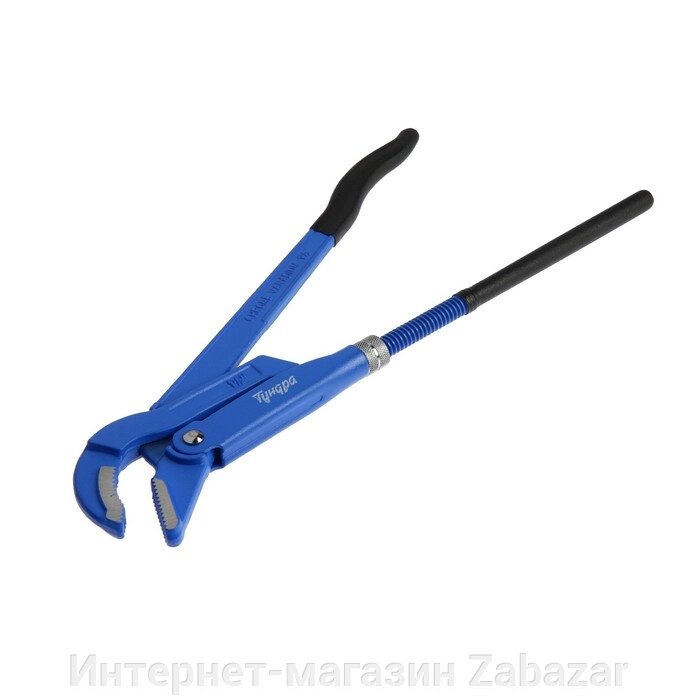 Ключ трубный рычажный ТУНДРА, полукруглый зажим 45°, раскрытие до 50 мм, №2, 1 1/2" от компании Интернет-магазин Zabazar - фото 1