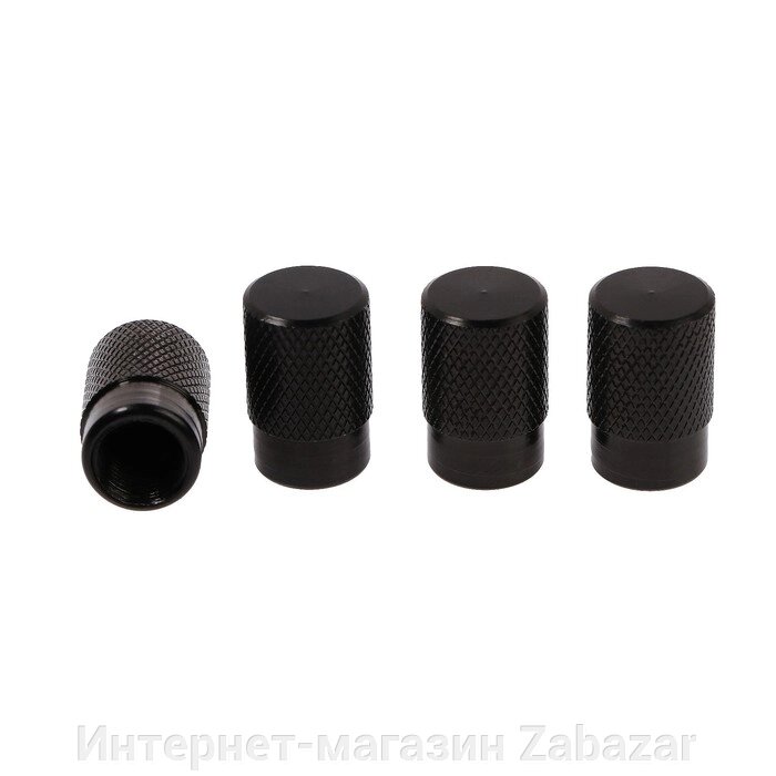 Колпачок на вентиль TORSO, черный, набор 4 шт от компании Интернет-магазин Zabazar - фото 1