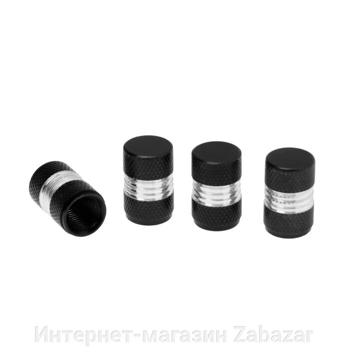 Колпачок на вентиль TORSO, черный, набор 4 шт от компании Интернет-магазин Zabazar - фото 1