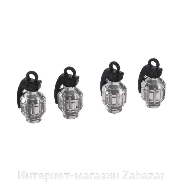 Колпачок на вентиль TORSO граната, хром, набор 4 шт от компании Интернет-магазин Zabazar - фото 1