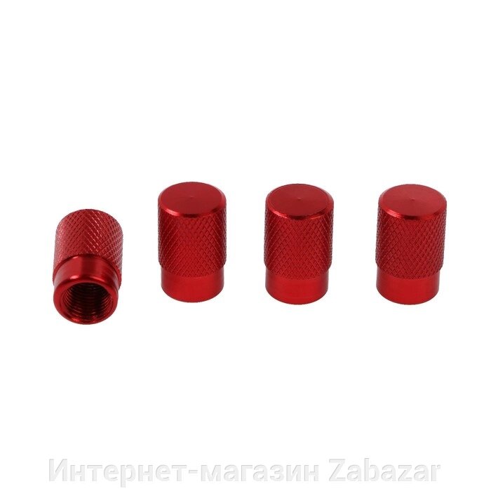 Колпачок на вентиль TORSO, красный, набор 4 шт от компании Интернет-магазин Zabazar - фото 1