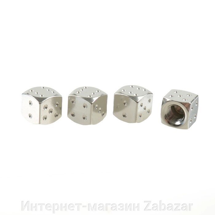 Колпачок на вентиль TORSO кубик, хром, набор 4 шт от компании Интернет-магазин Zabazar - фото 1