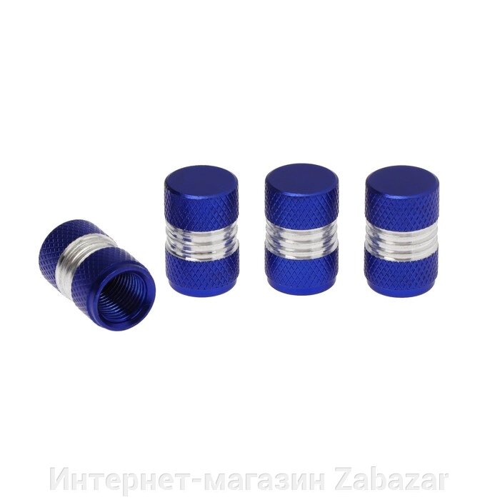 Колпачок на вентиль TORSO, синий, набор 4 шт от компании Интернет-магазин Zabazar - фото 1