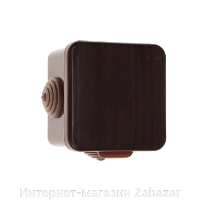 Коробка распределительная Luazon Lighting, 65х65х45 мм, IP54, от. ус, с мембр., цвет дуб от компании Интернет-магазин Zabazar - фото 1